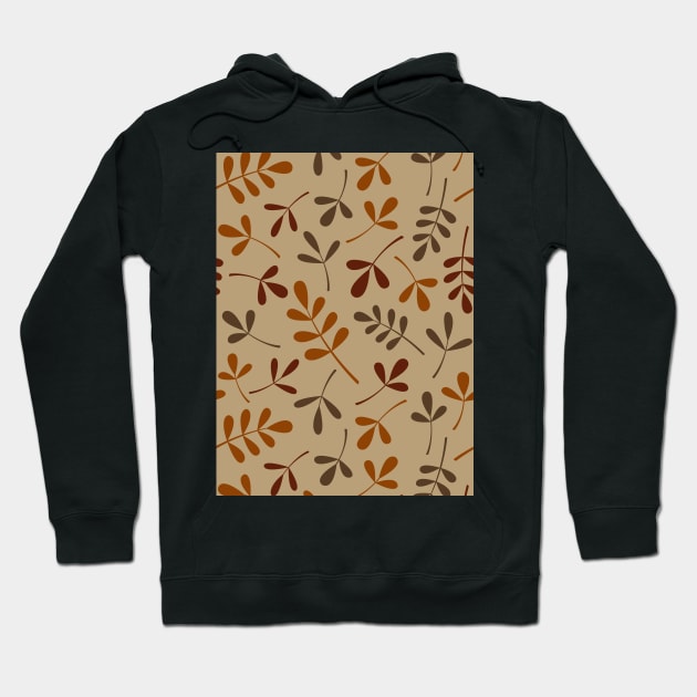 Assorted Leaf Silhouettes Fall Colors Hoodie by NataliePaskell